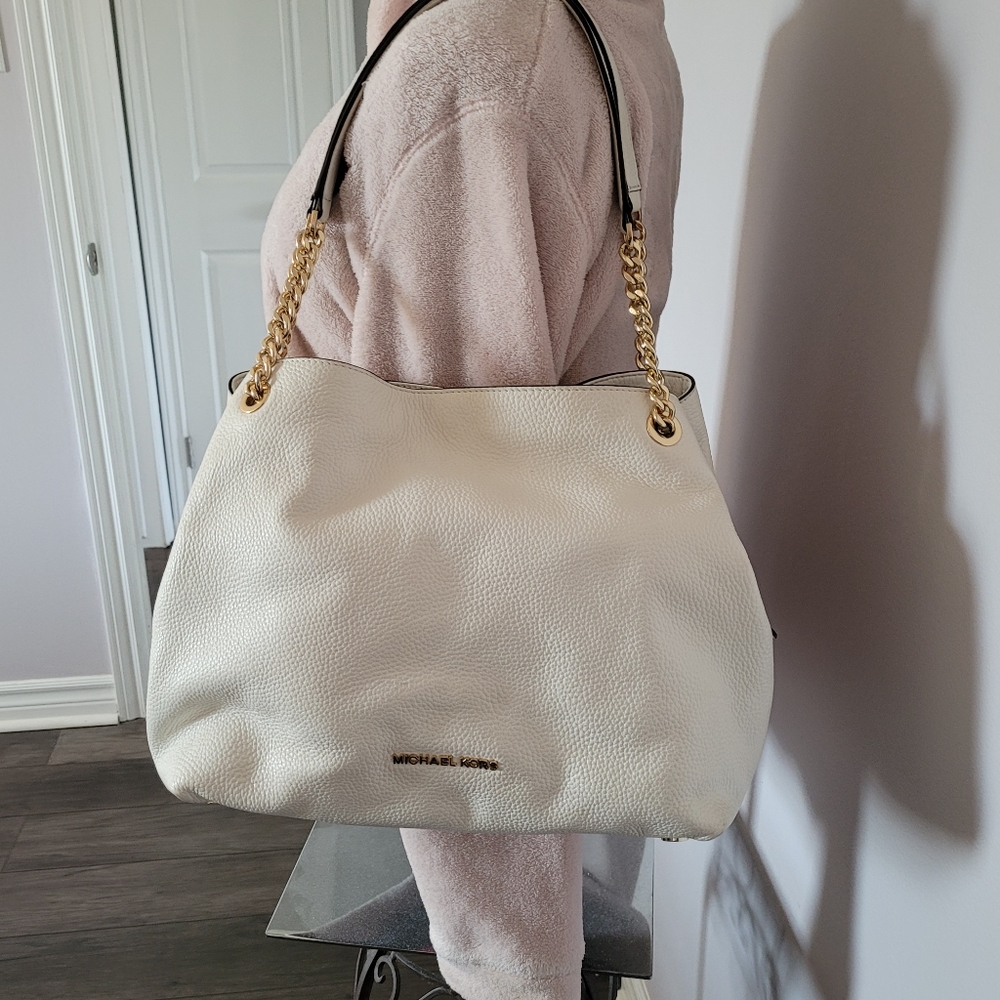 Michael Kors White Leather Purse